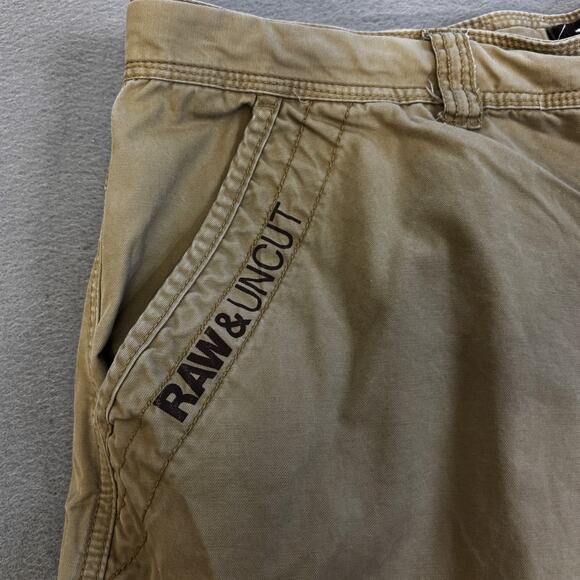 Vintage Ecko Unltd Cargo Shorts Mens 40 RARE Camo Pocket Beige Utility Raw Uncut - Picture 4 of 12